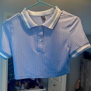 SHEIN blue crop top tshirt